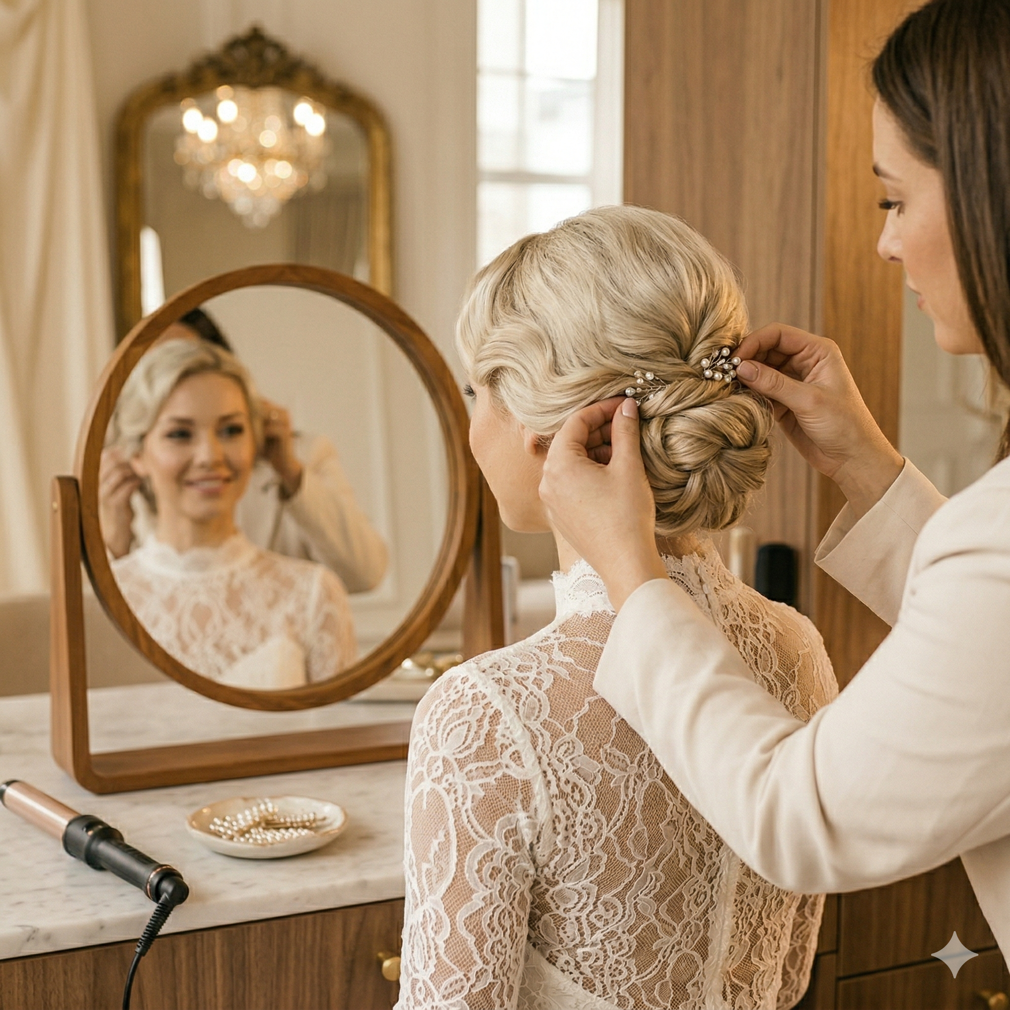 Fryzura próbna ślubna — konsultacja w salonie