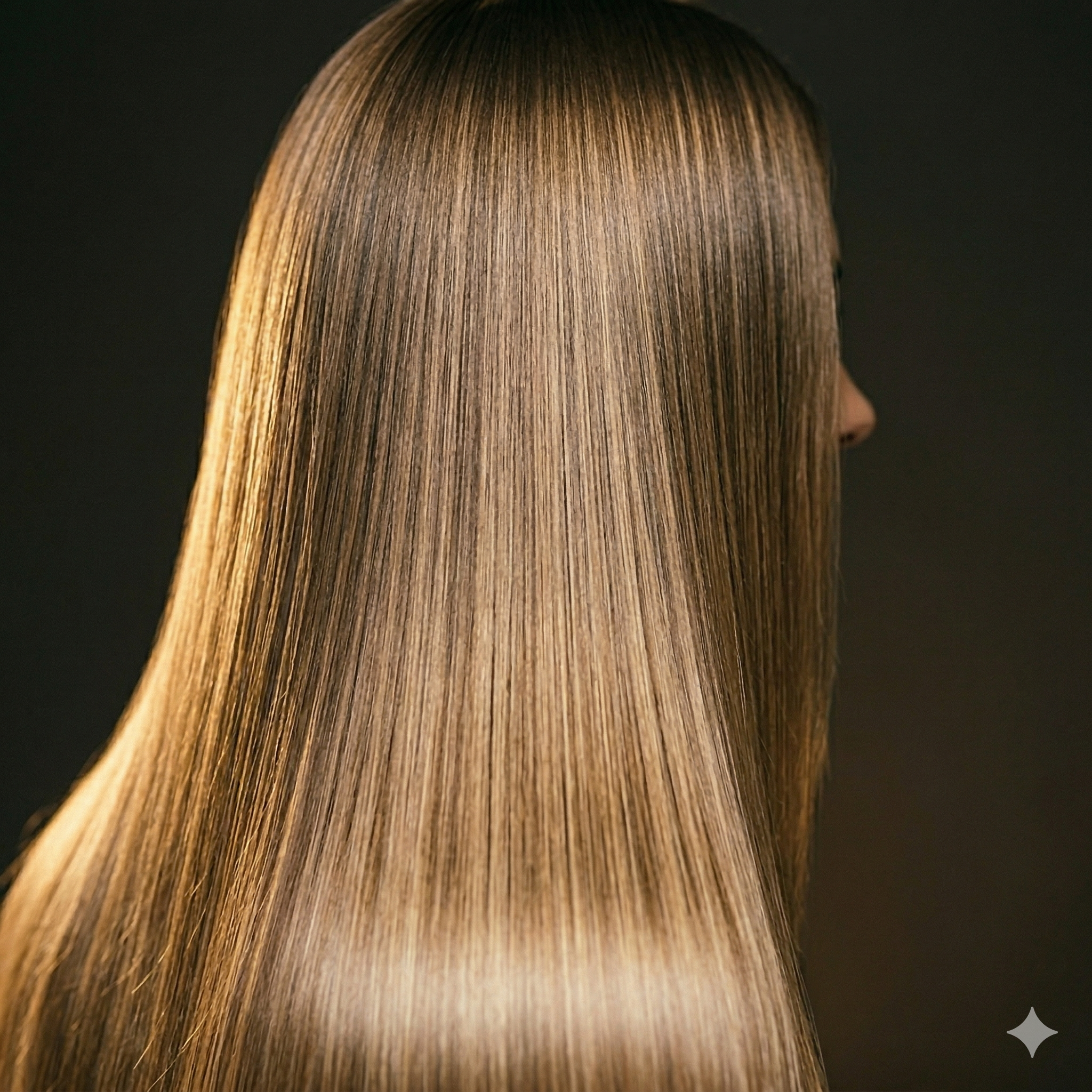 Prostowanie keratynowe — efekt glass hair